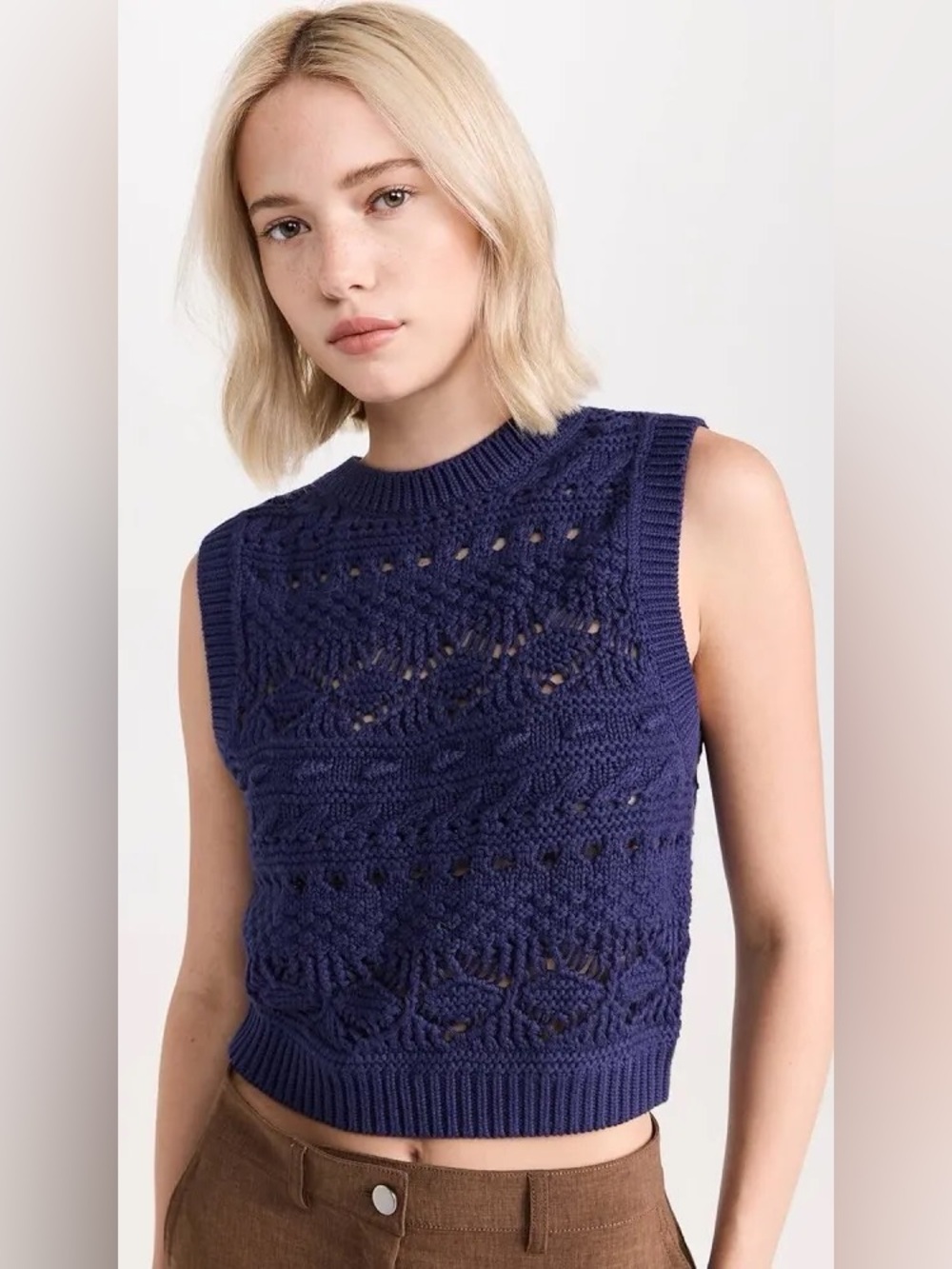 Madewell Open-Stitch Cable-Knit Sweater Vest